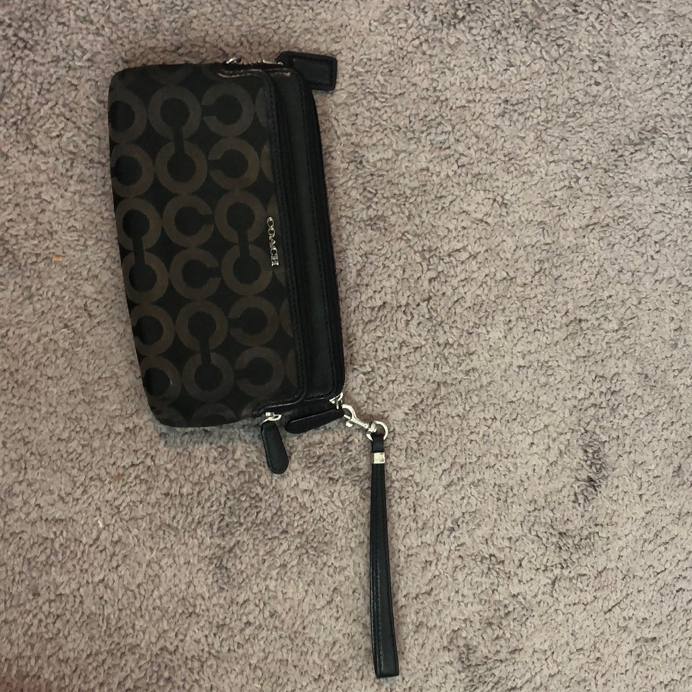 Black coach, wristlet